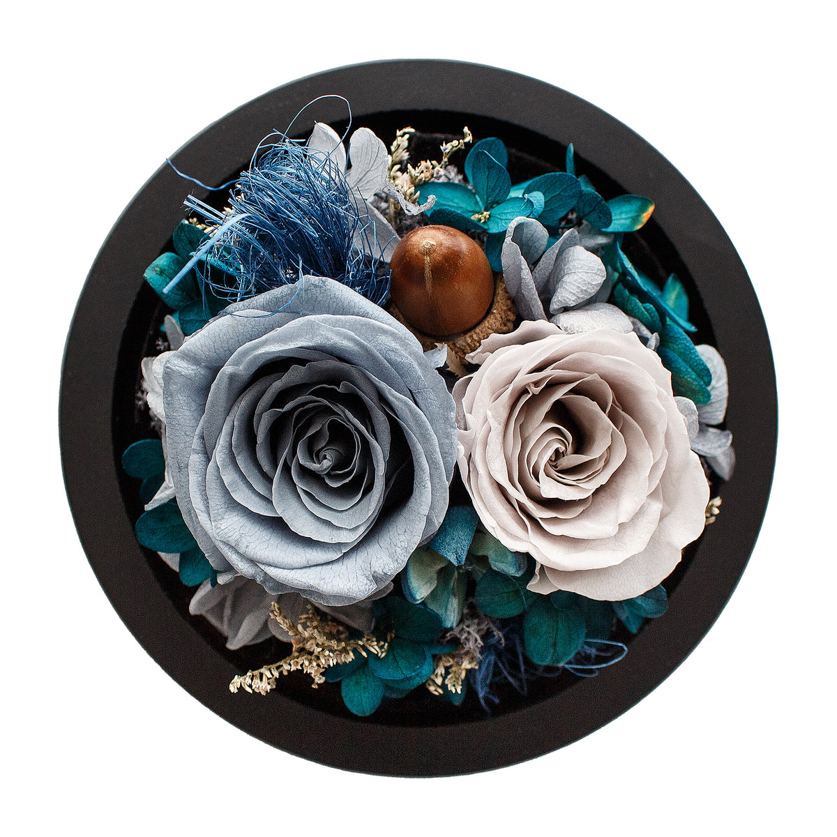 Grey Infinity Rose in Glass Dome – Flowers First