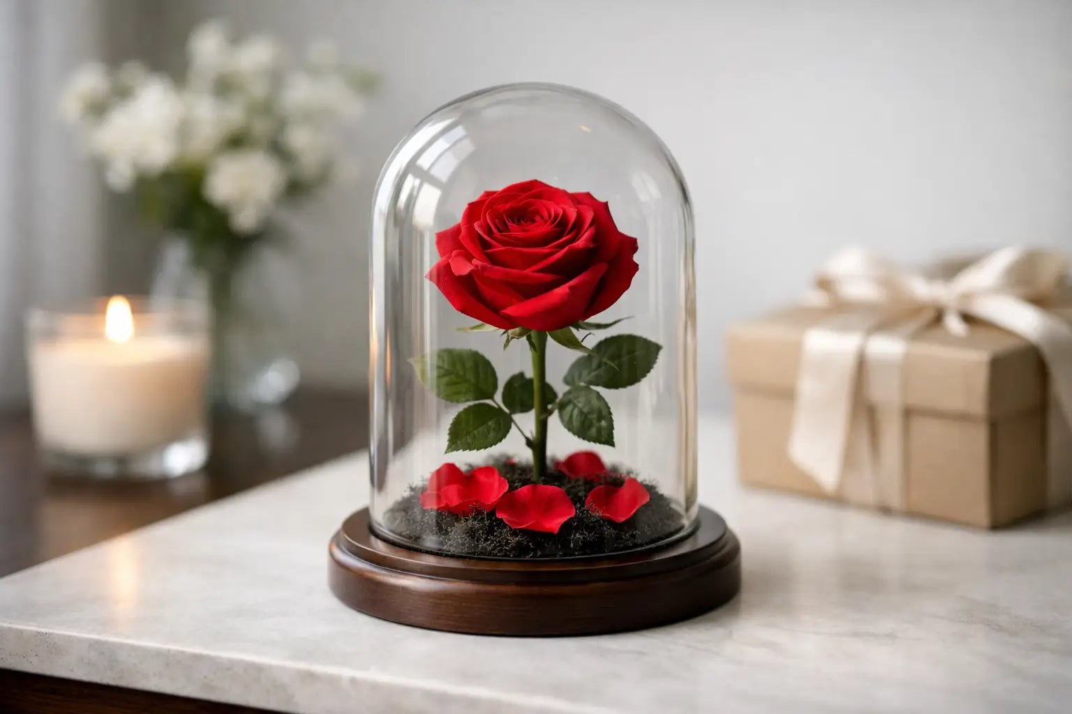 Why a Glass Dome Rose Gift Feels So Special