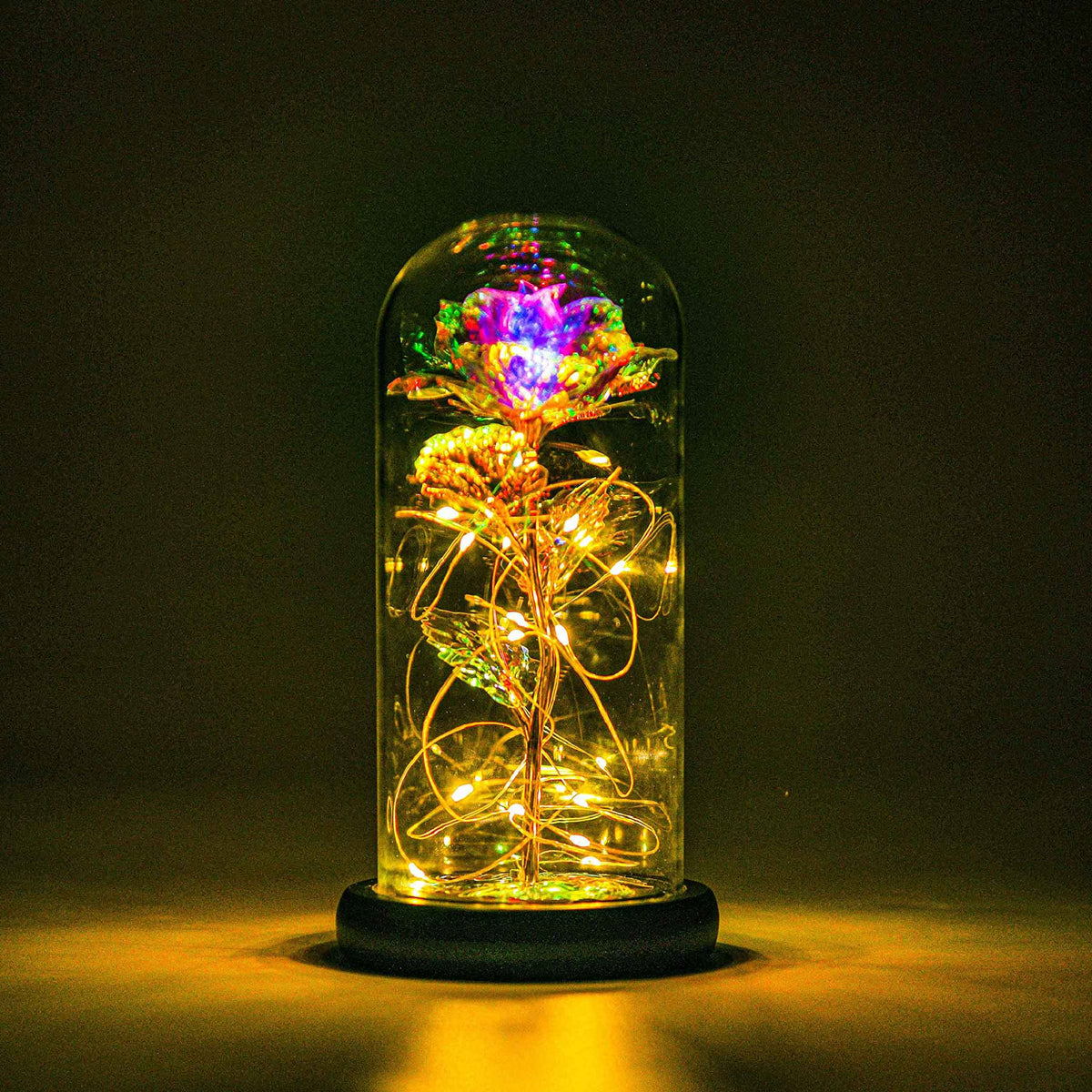 Rainbow Rose & LED – Flowers First