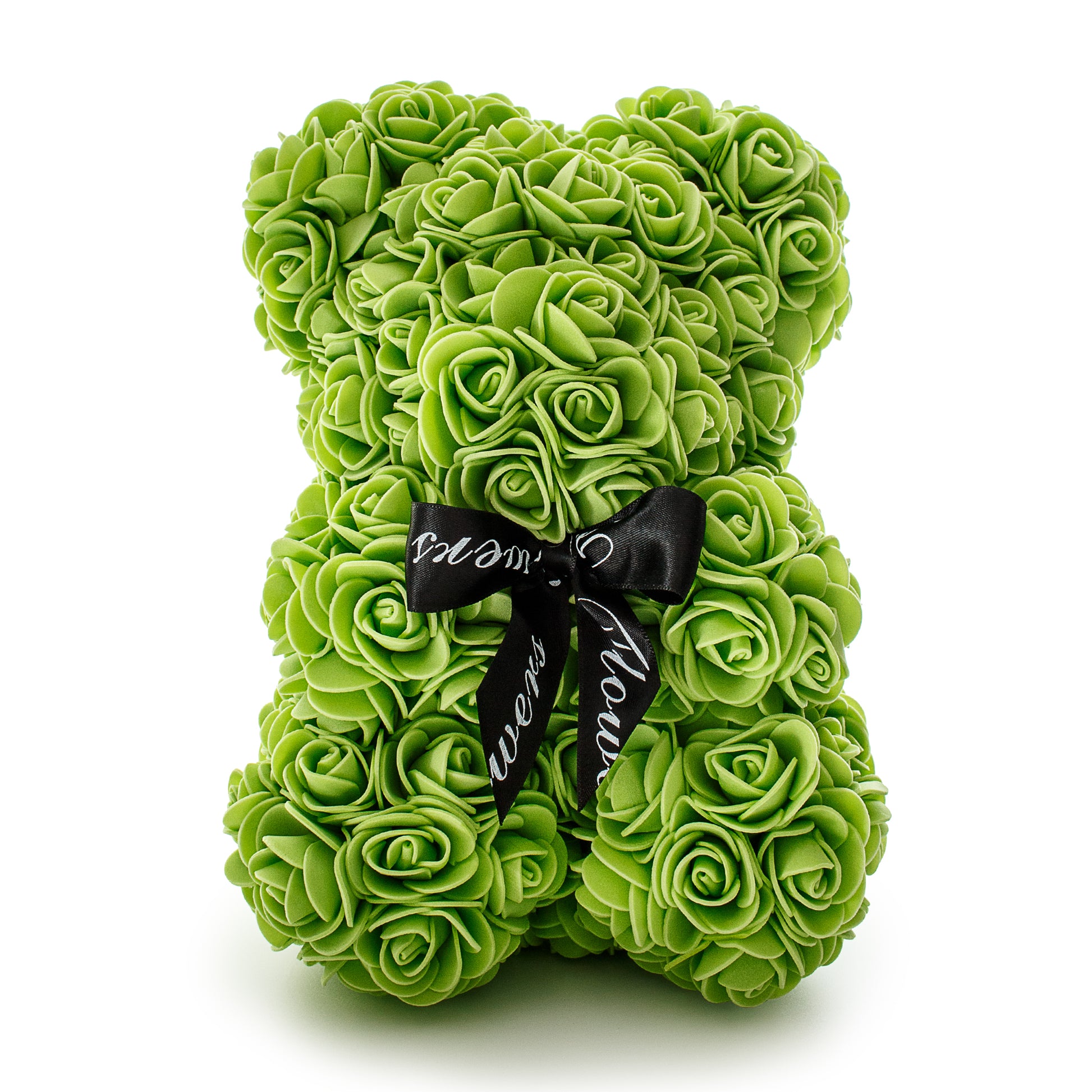 Green Handmade Rose Teddy Bear -1