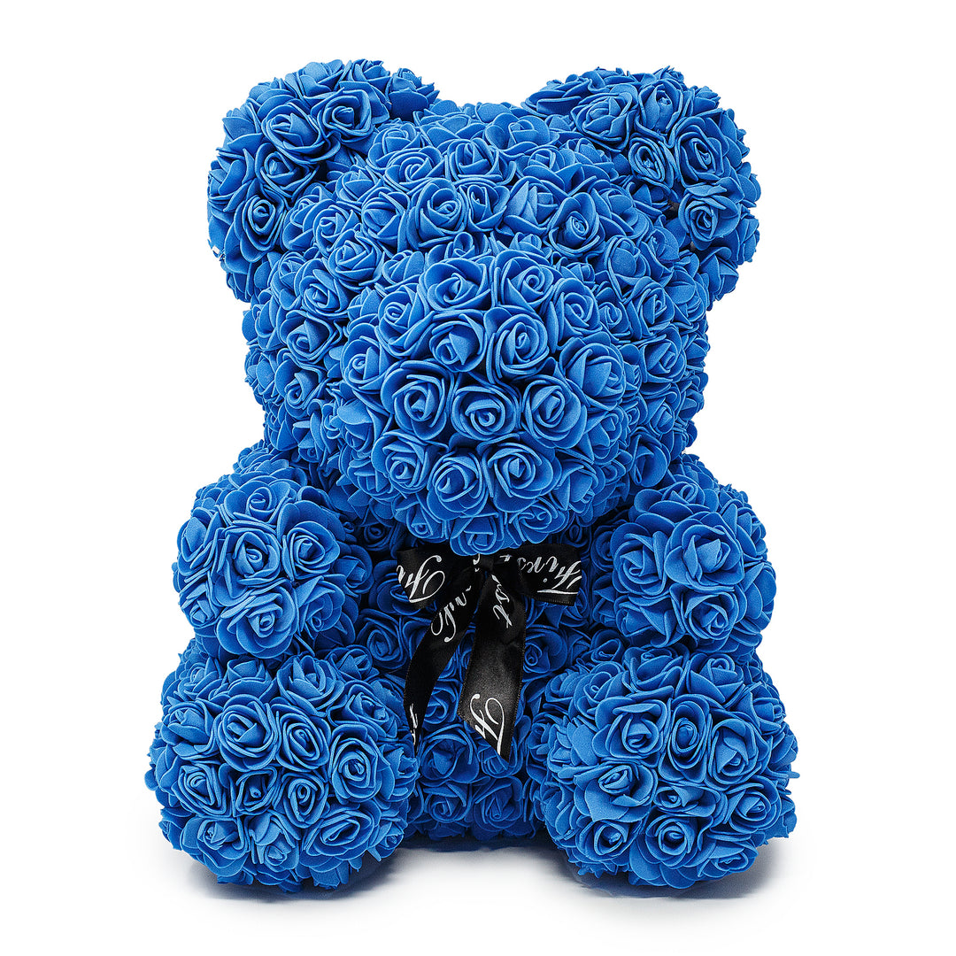 Large Luxury Royal Blue Rose Teddy Bear Flowers First Large Luxury Royal Blue Rose Teddy Bear Flowers First