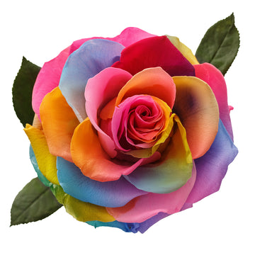 Rose éternelle Lumineuse Rainbow Christmas Flower - Décoration Multicolore Changeante - Cadeau Pour Femme, Fille