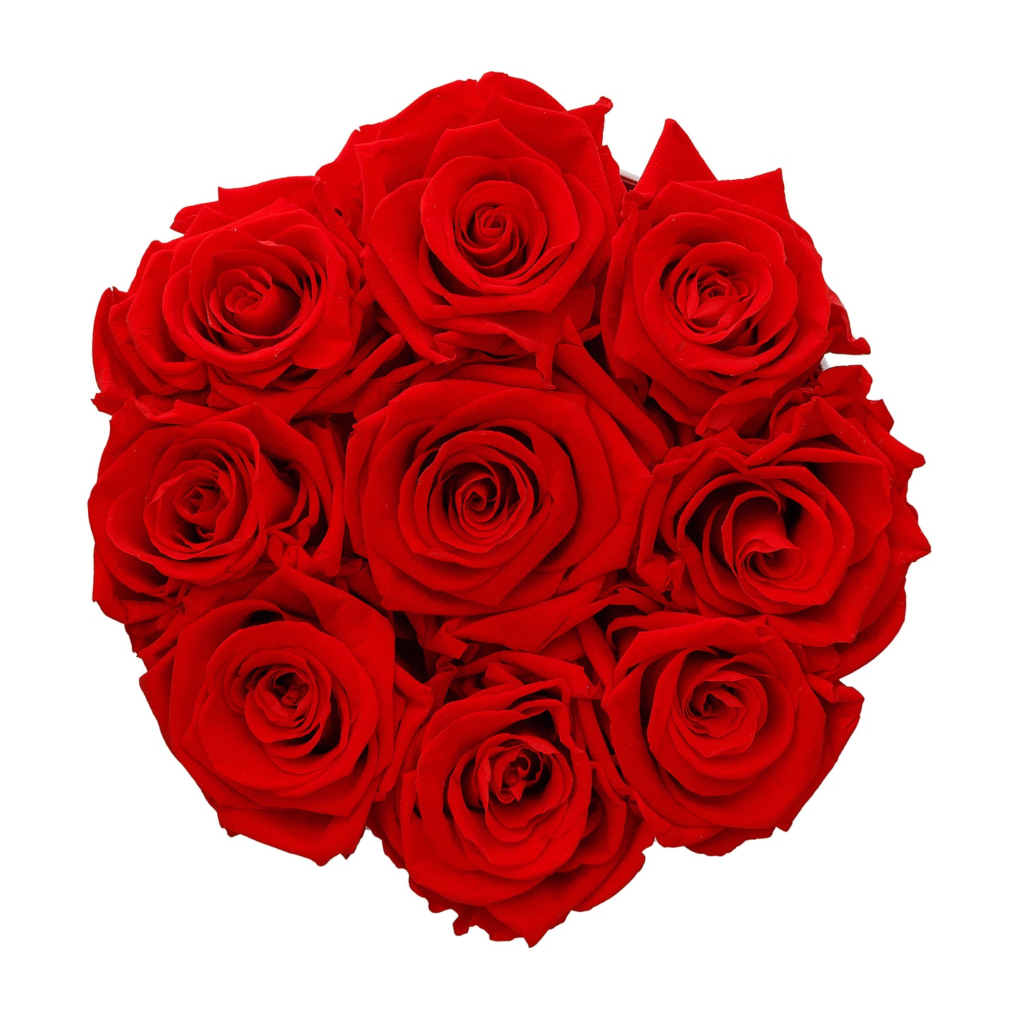 Red Roses & M Round Black Hat Box -3