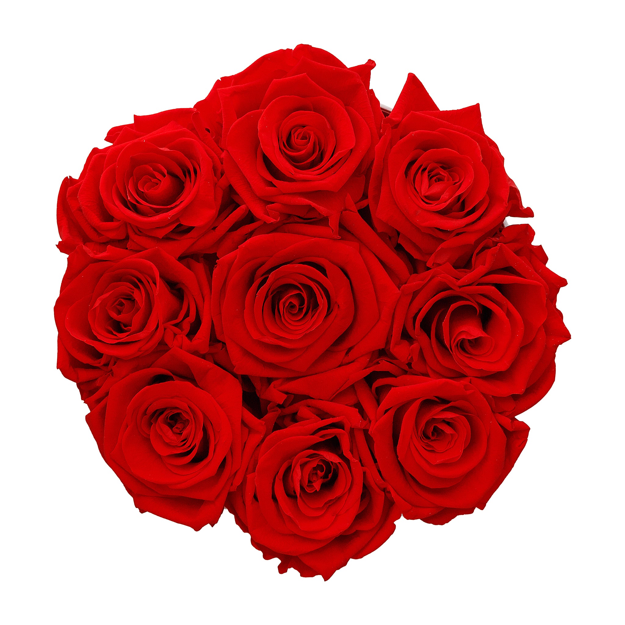 Red Roses & M Round White Hat Box -3