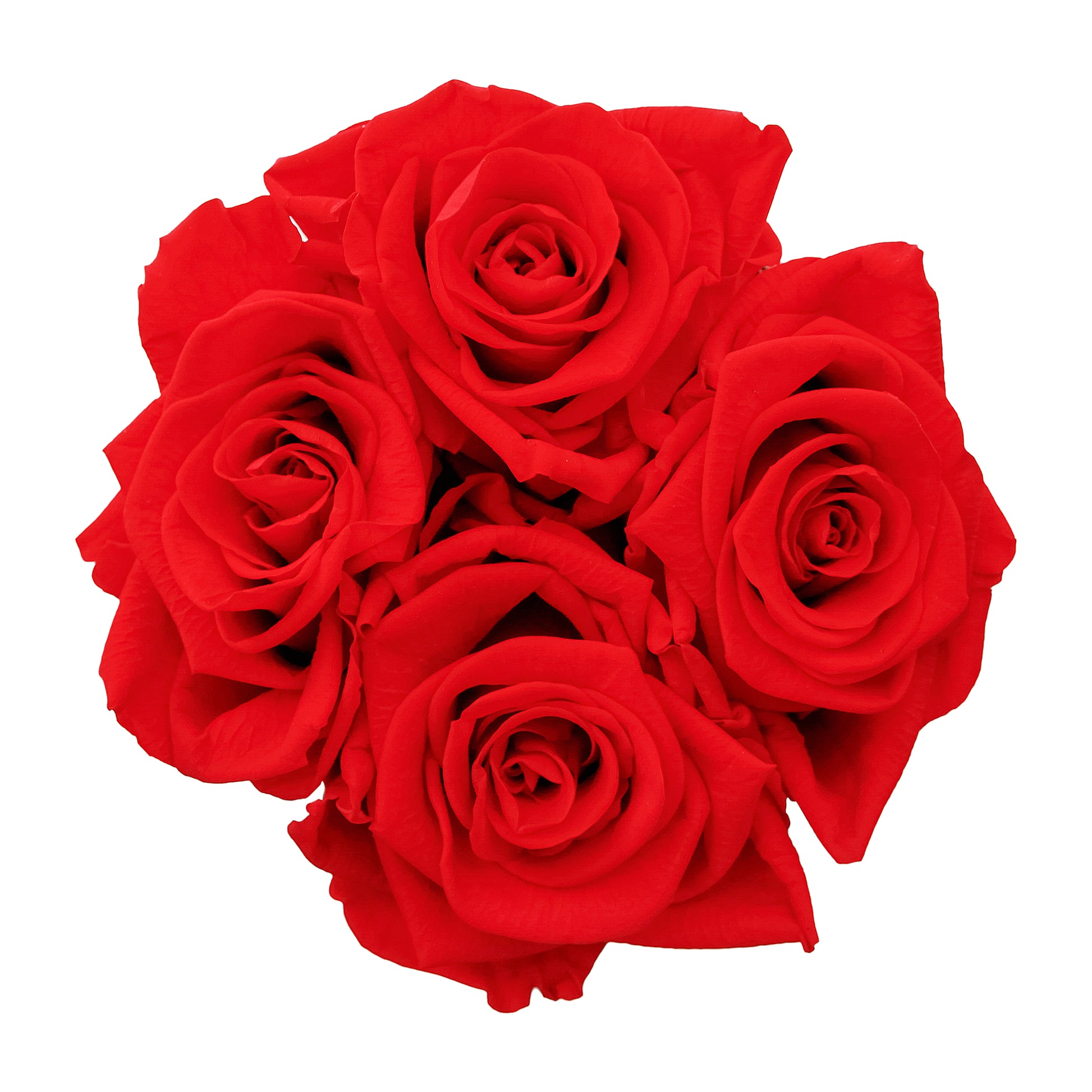 Red Roses & S Round Black Hat Box -3