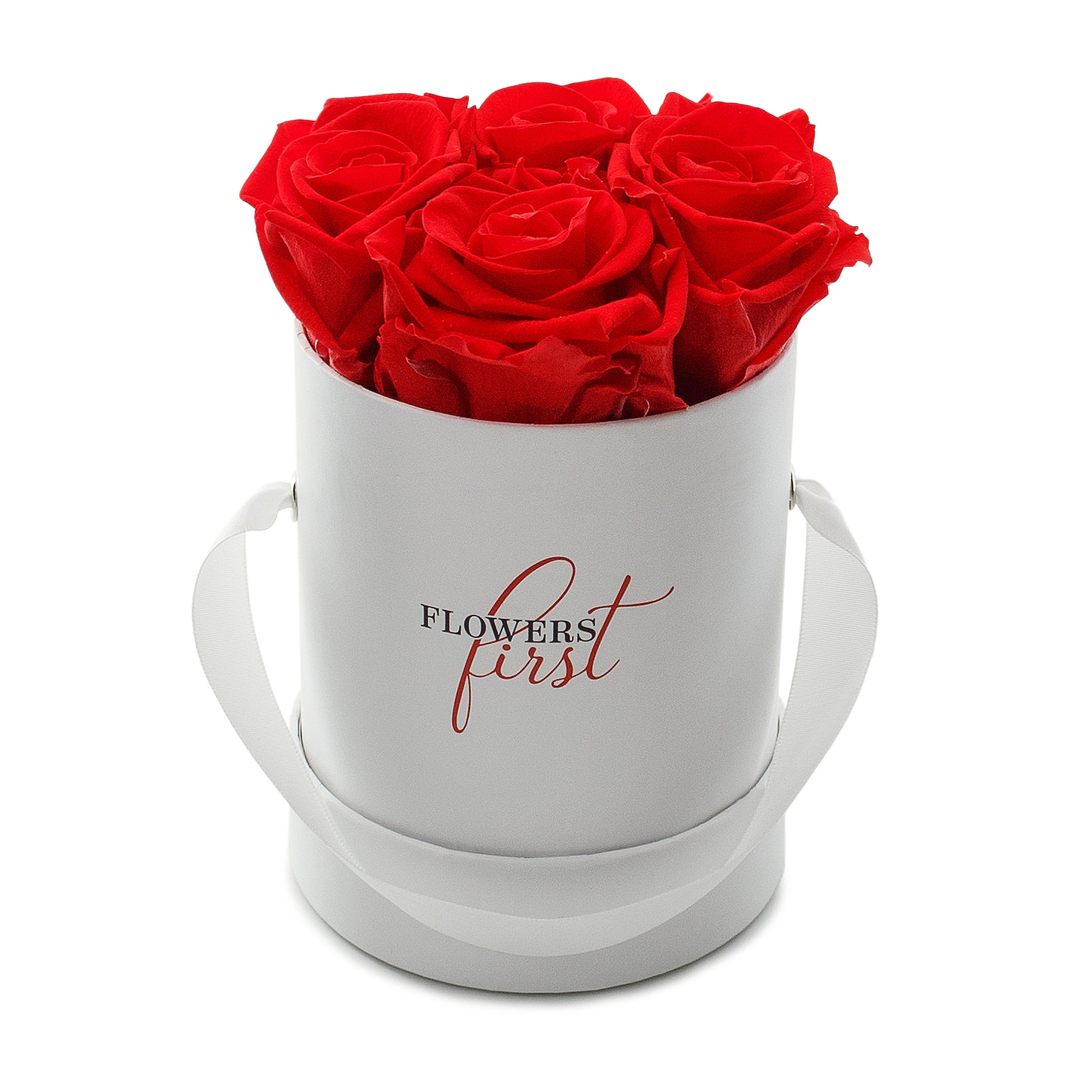 Red Roses & S Round White Box -1
