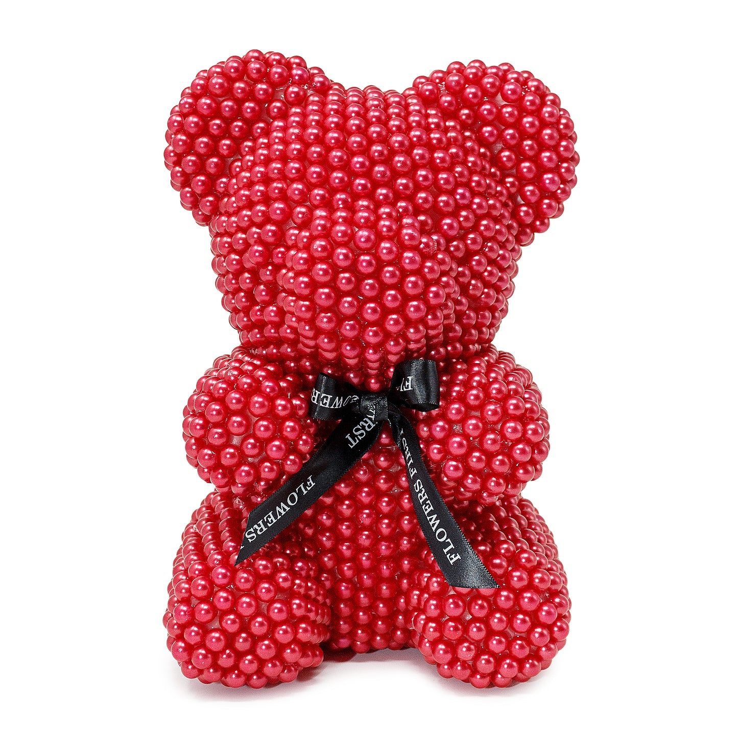 Small Red Luxury Handmade Pearl Teddy Bear -1