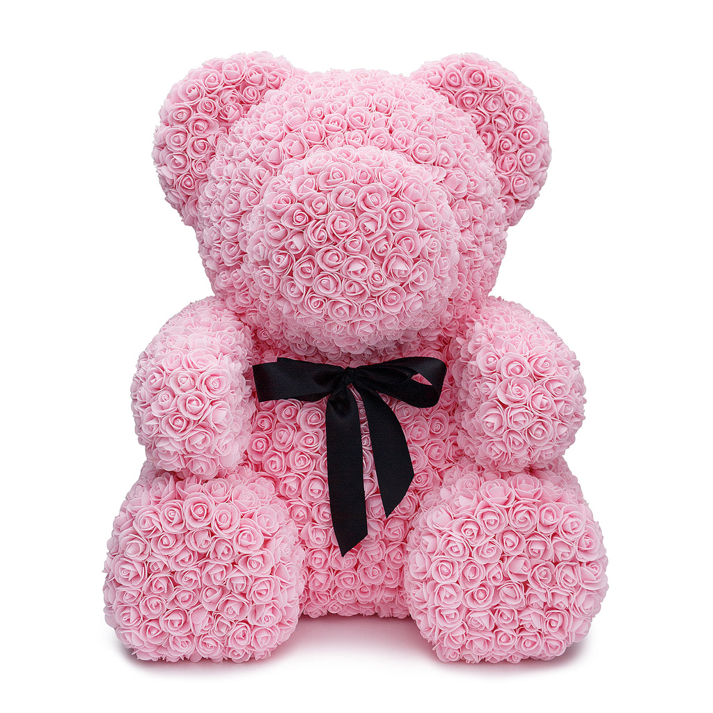 BIG Pink Luxury Handmade Rose Teddy Bear -1