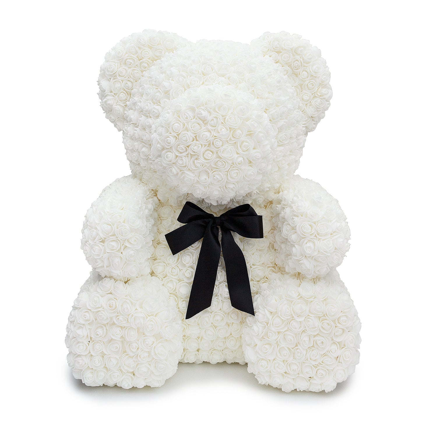 BIG White Luxury Handmade Rose Teddy Bear -1