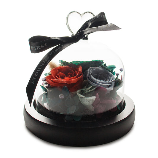 Green Infinity Rose in Glass Dome -1