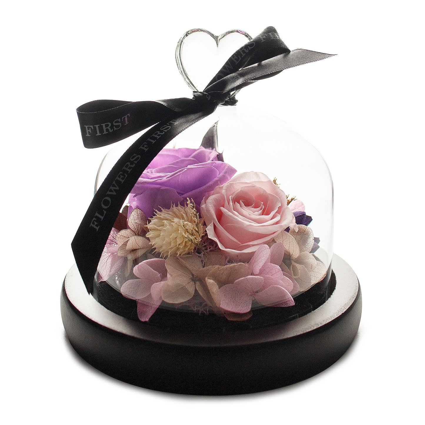 Purple Infinity Rose in Glass Dome -1