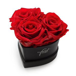 Forever Roses & Extra Small Heart Shaped Black Box