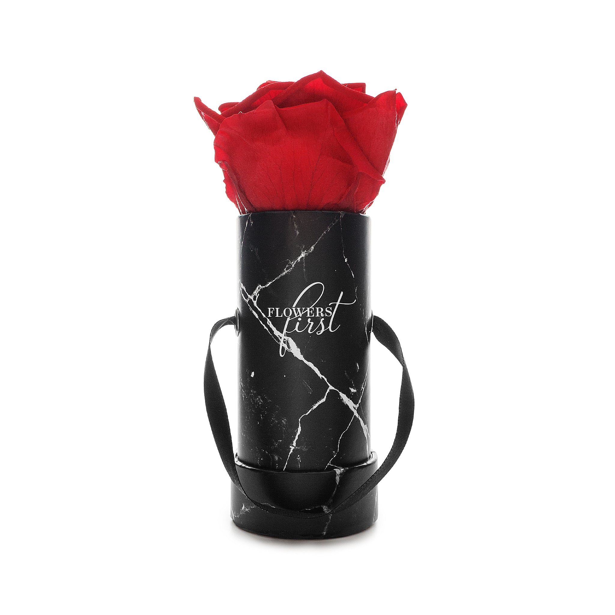 Forever Rose &amp; extra kleine schwarze runde Hutschachtel