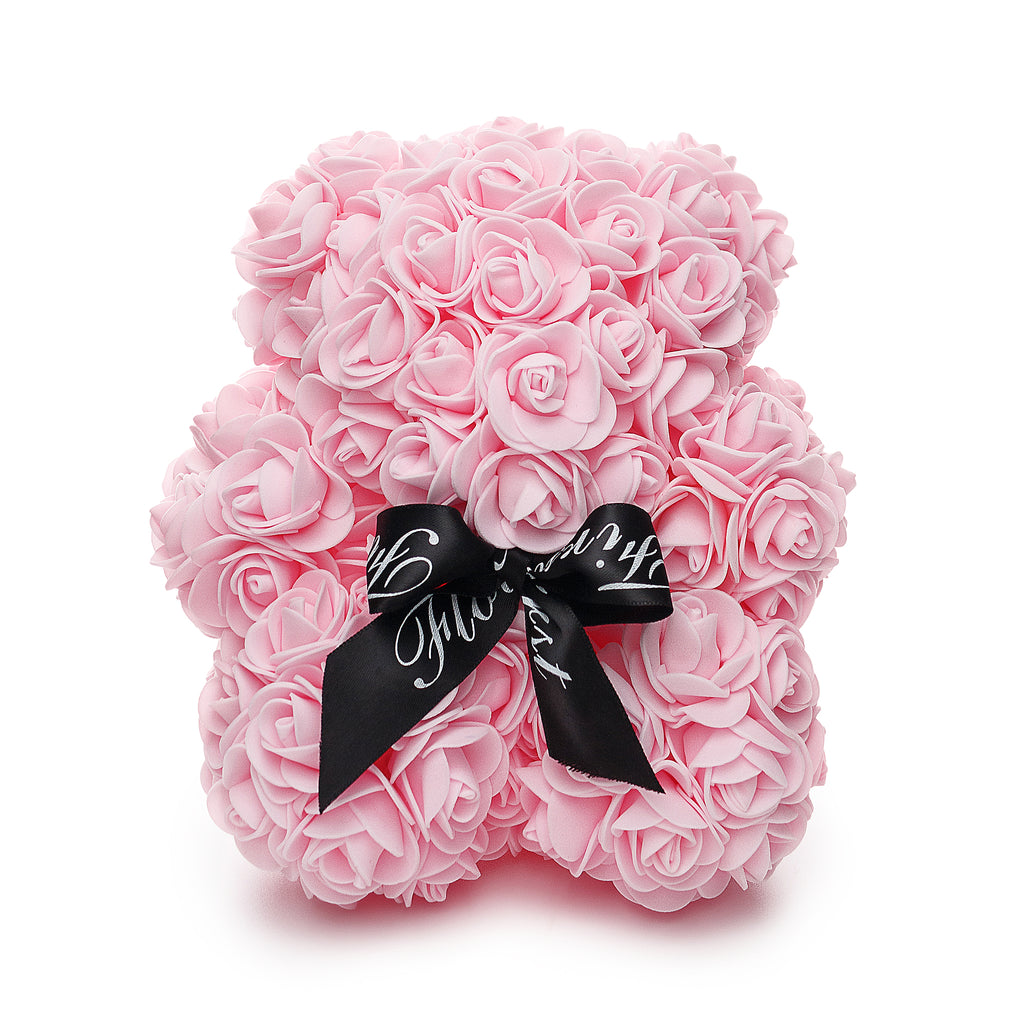 Small  Light Pink Luxury Handmade Rose Teddy Bear