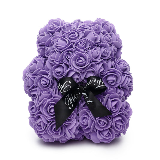 Purple Luxury Handmade Rose Teddy Bear