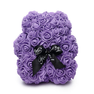 Small  Purple Luxury Handmade Rose Teddy Bear
