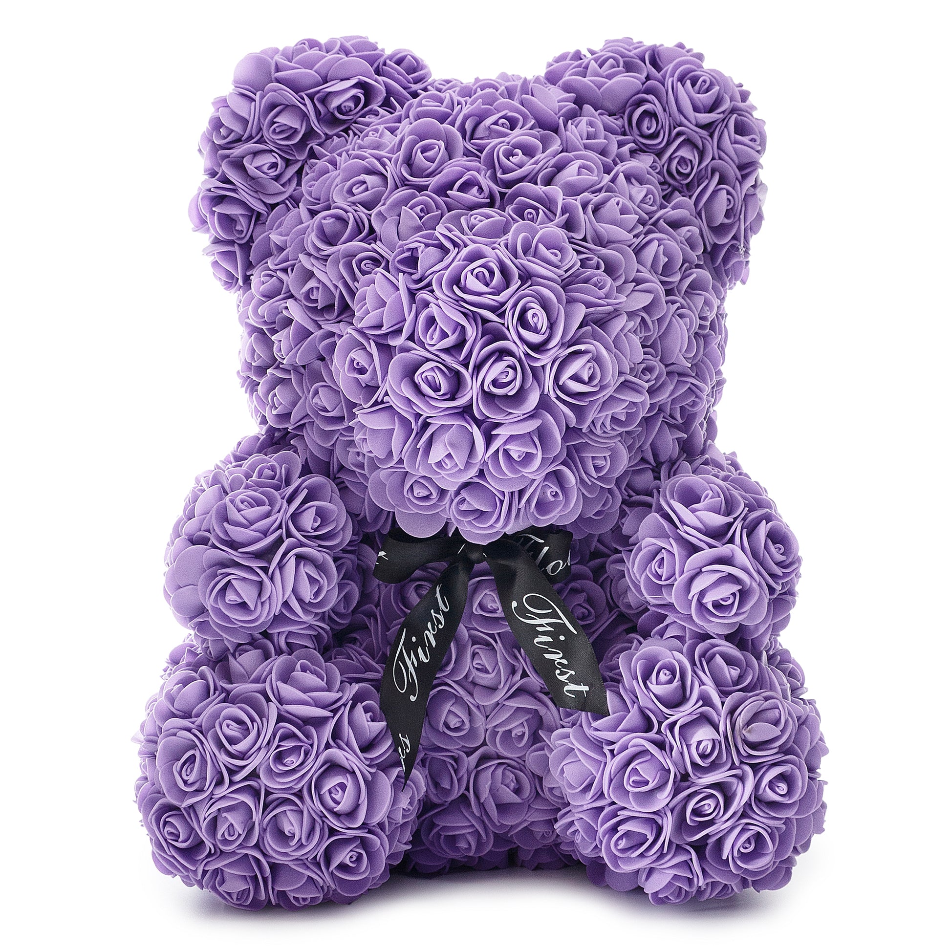 rose teddy bear purple