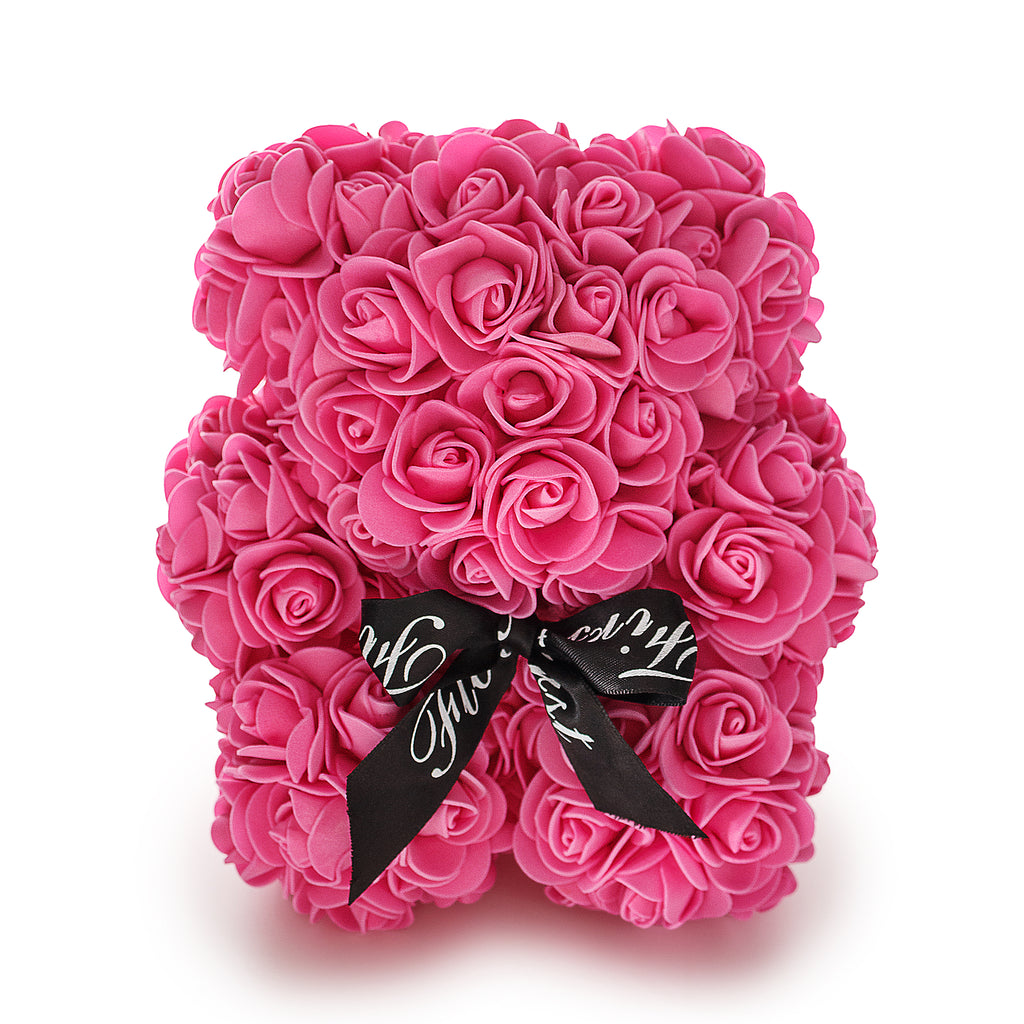 Small  Pink Luxury Handmade Rose Teddy Bear