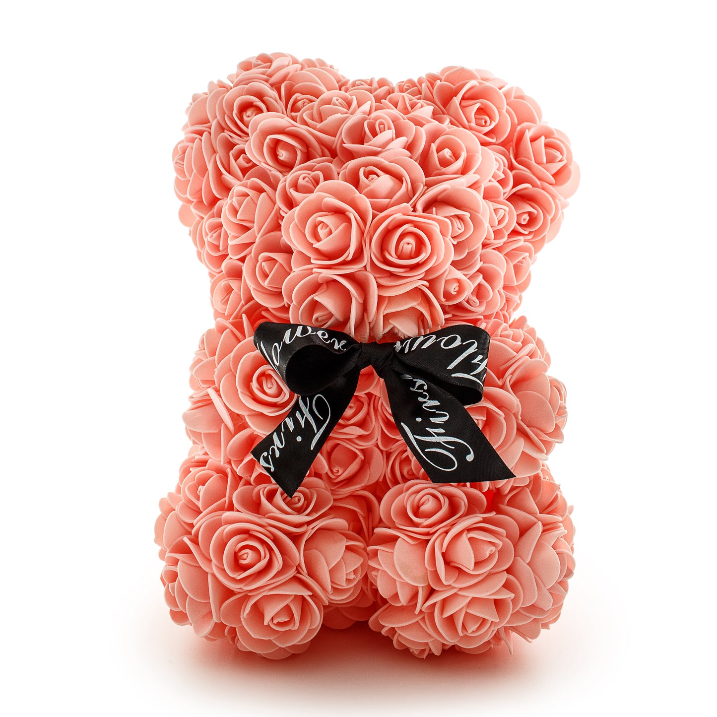 Peach Handmade Rose Teddy Bear -1