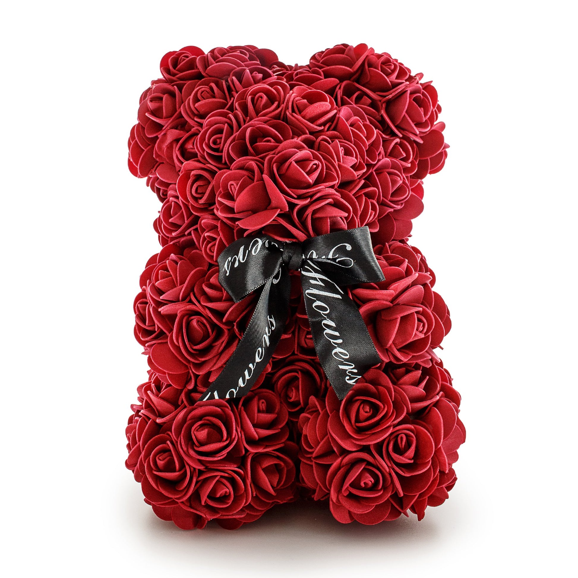 Burgundy Luxury Handmade Rose Teddy Bear -1