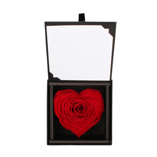 Luxury Heart Shaped Preserved Rose - Chic Case -1